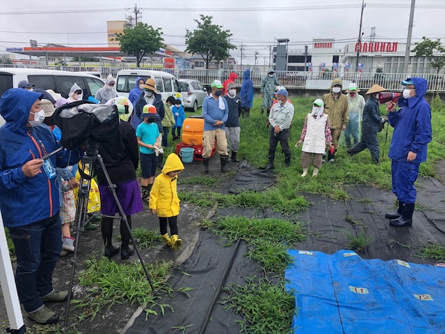 ジャガイモ掘り開会式