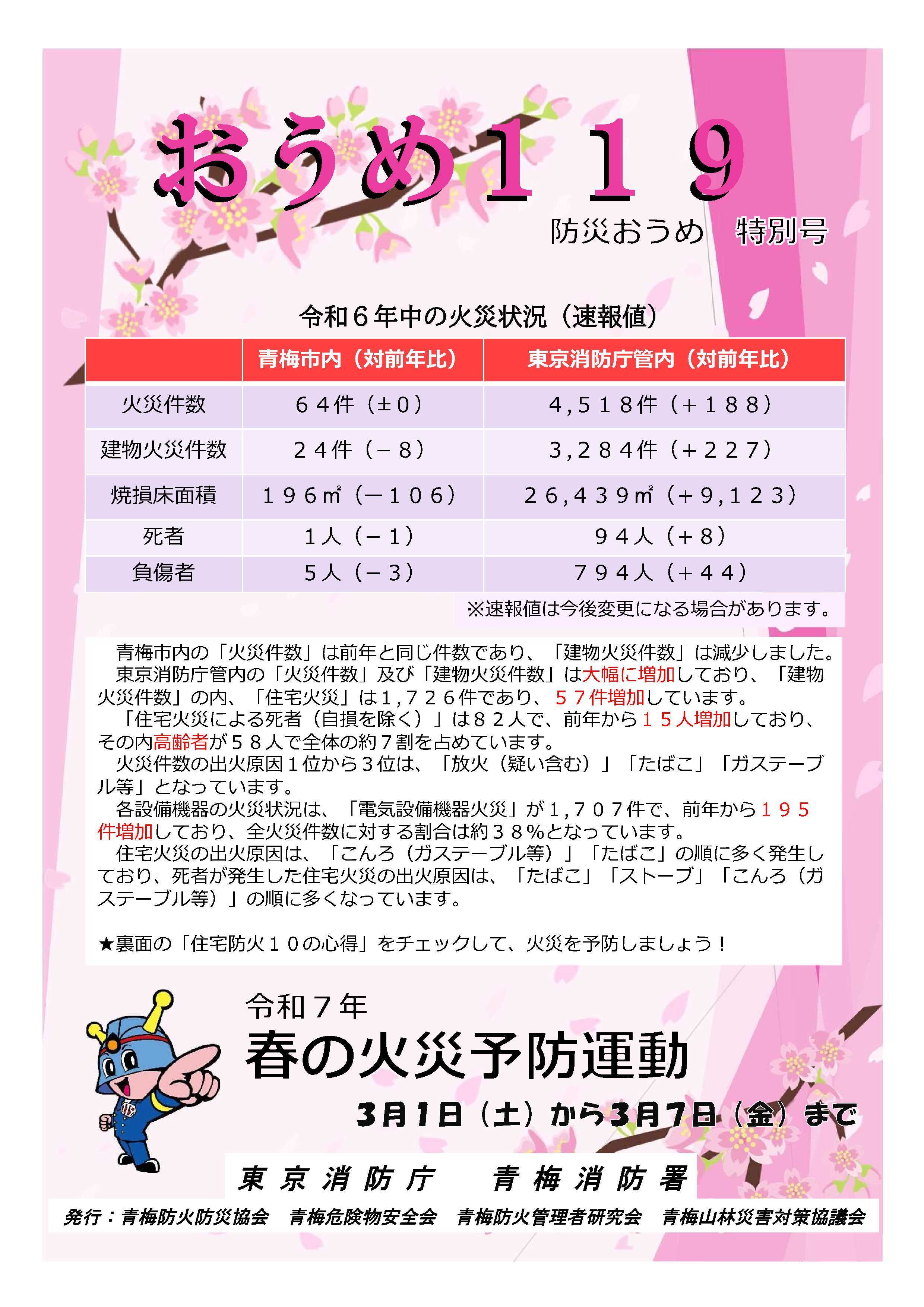 おうめ119（防災おうめ特別号）
